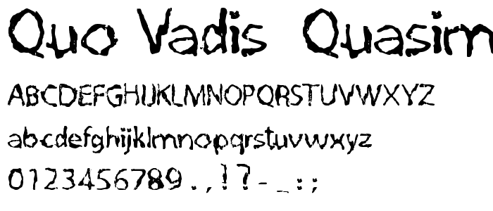 Quo Vadis_ Quasimodo font
